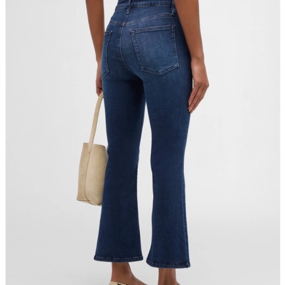 FRAME "Le Crop Mini Boot" Denim Dark Wash 
Approx. 10.5" Rise 24.5”
High Rise - Picture 4 of 11